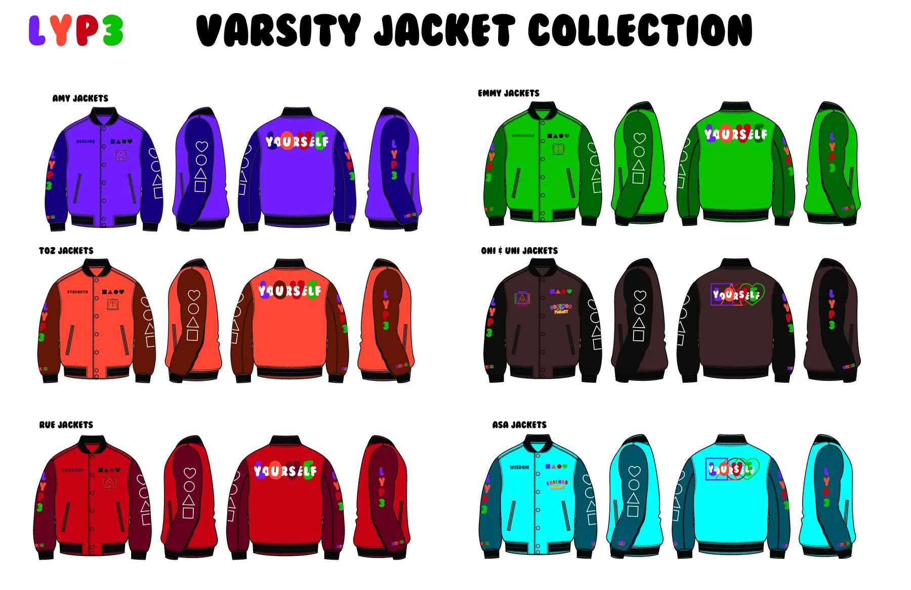 Custom varsity jacket collection